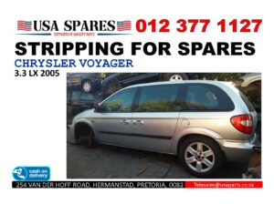 Chrysler Voyager 3.3 LX 2005 stripping for used spares