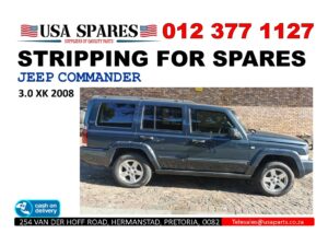 Jeep Commander 3.0 XK 2008 stripping for used spares