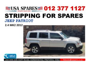 Jeep Patriot 2.4 MK 2010 stripping for used spares
