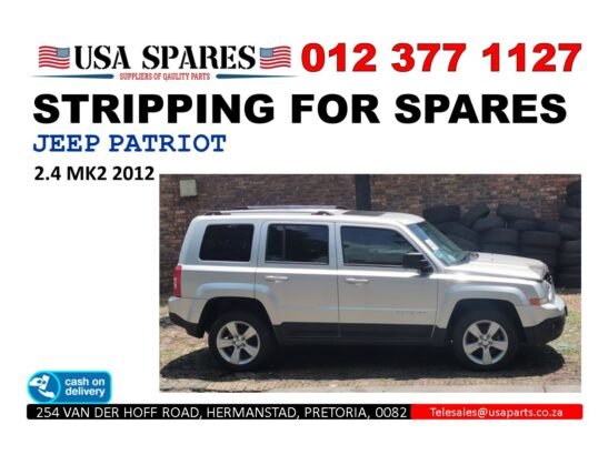 Jeep Patriot 2.4 MK 2010 stripping for used spares