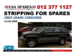 Jeep Grand Cherokee 4.0 WJ 2000 stripping for used spares
