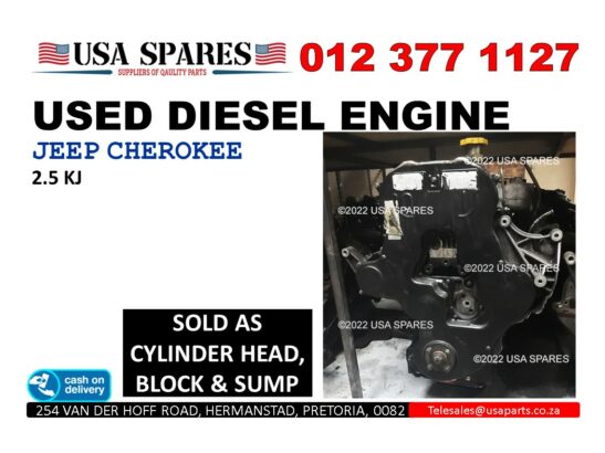 Jeep Cherokee 2.5 KJ used diesel engine for sale