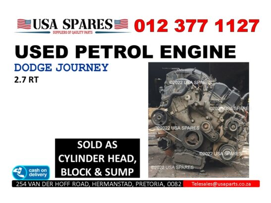 Dodge Journey 2.7 SXT/RT used petrol engine for sale