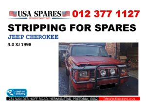 Jeep Cherokee 4.0 XJ 1998 stripping for spares