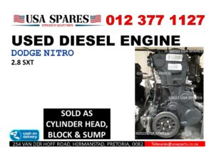Dodge Nitro 2.8 SXT/RT used diesel engine for sale