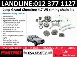 Jeep Grand Cherokee 4.7 WJ timing chain kit for sale