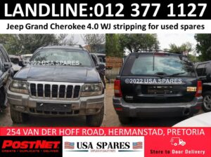 Jeep 4.0 WJ used stripping spares and parts for sale