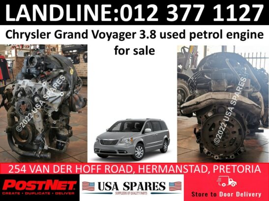 Chrysler Grand Voyager 3.8 used petrol engine for sale