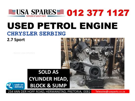 2010 Chrysler Sebring 2.7 RT used engine for sale