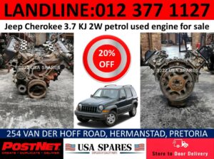 Jeep Cherokee 3.7 KJ 2W used petrol engine for sale