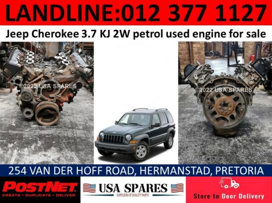 Jeep Cherokee 3.7 KJ 2W used petrol engine for sale