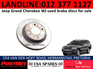 Jeep Grand Cherokee WJ used brake discs & other spares for sale