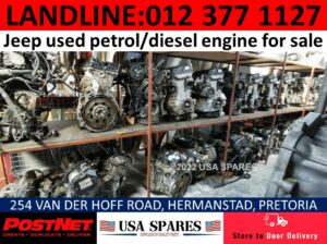 Jeep used petrol/diesel engines and other parts for sale