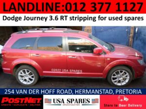 2012 Dodge Journey 3.6 RT stripping for used spares