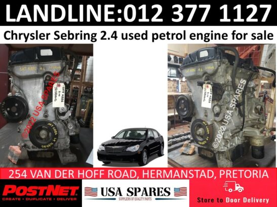 Chrysler Sebring 2.4 used petrol engine for sale