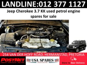 Jeep Cherokee 3.7 KK used petrol engine spares for sale