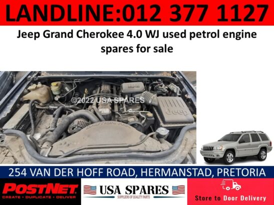 Jeep Grand Cherokee 4.0 WJ used petrol engine spares for sale