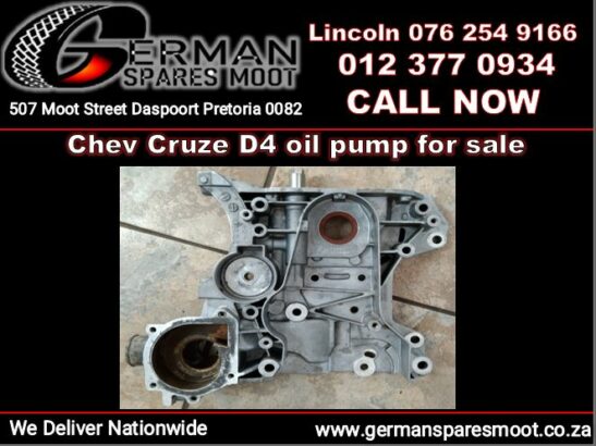 Chev Cruze D4 used oil pump and spares for sale