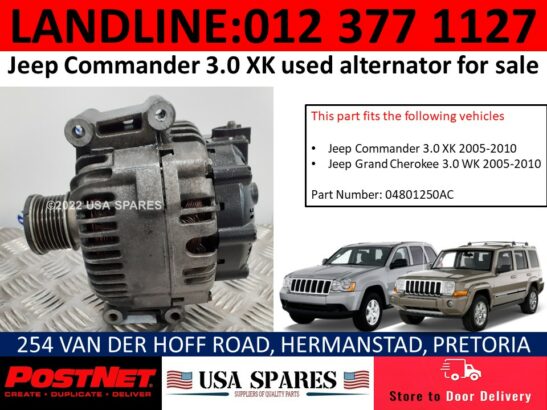 Jeep Commander 3.0 XK used alternator for sale
