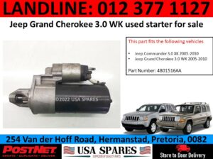 Jeep Grand Cherokee 3.0 WK used starter for sale