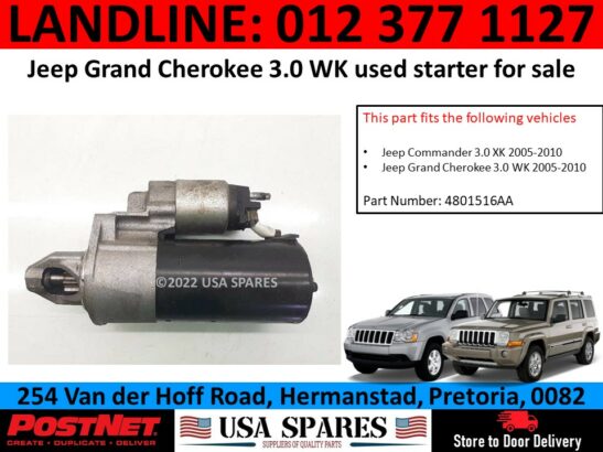 Jeep Grand Cherokee 3.0 WK used starter for sale
