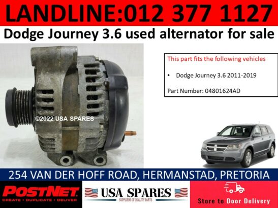 Dodge Journey 3.6 SXT/RT used alternator for sale
