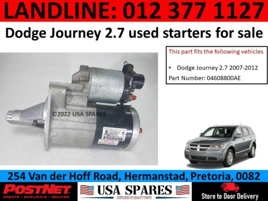 Dodge Journey 2.7 SXT/RT used starter for sale