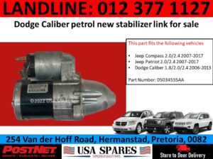 Dodge Caliber petrol used starter for sale