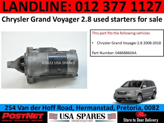 Chrysler Grand Voyager 2.8 used starter motor for sale