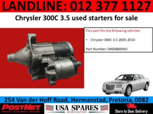 Chrysler 300C 3.5 used starter for sale