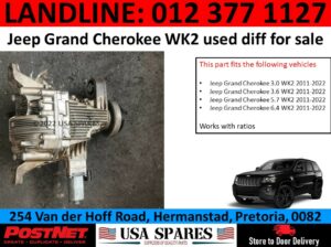 Jeep Grand Cherokee WK2 used diff and other parts for sale