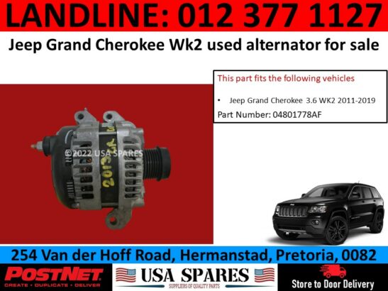 Jeep Grand Cherokee 3.6 WK2 used alternator for sale