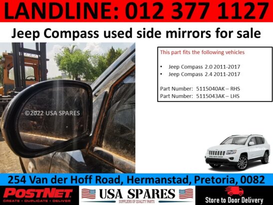 Jeep Compass MK2 used side mirrors for sale