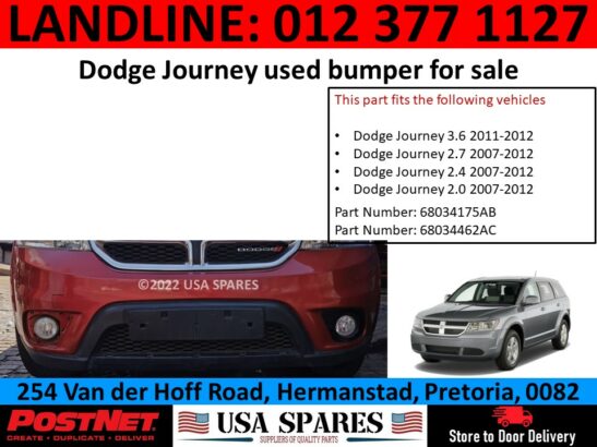 Dodge Journey SXT/RT used bumper for sale