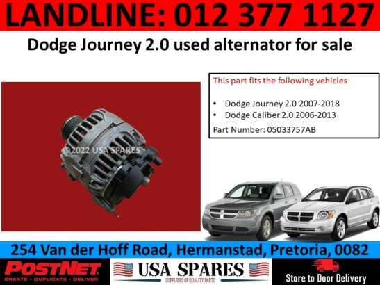 Dodge Journey 2.0 used alternator for sale