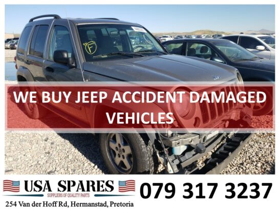We buy Jeep accident damaged and running cars for used spares