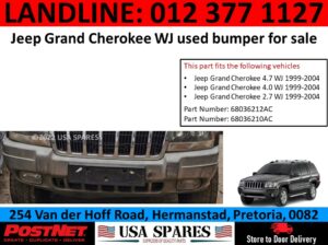 Jeep Grand Cherokee WJ used bumper for sale