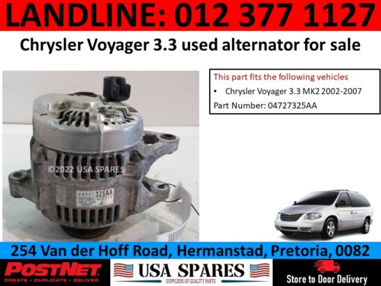 Chrysler Voyager 3.3 used alternator for sale