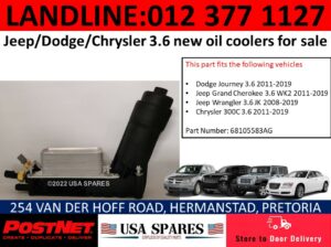 Dodge Journey 3.6 new oil cooler for sale