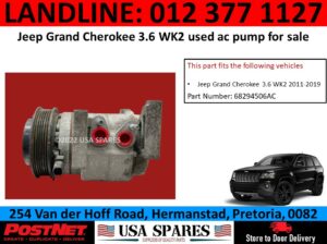 Jeep Grand Cherokee 3.6 WK2 used aircon pump for sale