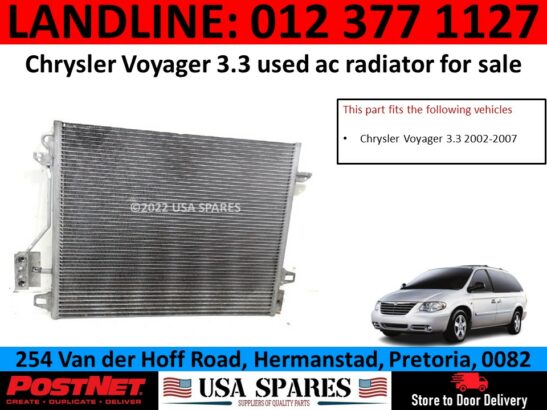 Chrysler Voyager 3.3 used aircon radiator for sale