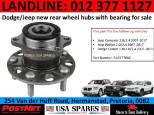 Jeep Compass new rear wheel hub and bearing for sale