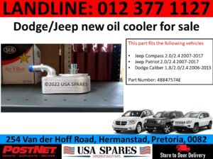Jeep Patriot petrol new oil cooler for sale
