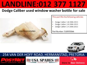Dodge Caliber used windscreen washer bottle for sale