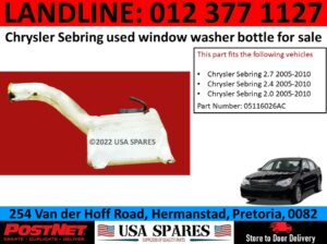Chrysler Sebring used window washer bottle for sale