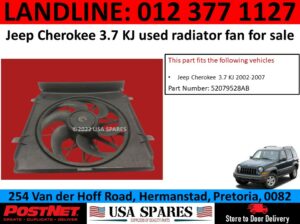 Jeep Cherokee Liberty 3.7 KJ petrol used radiator fan for sale