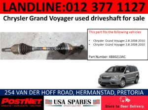 Chrysler Grand Voyager MK3 used driveshaft for sale