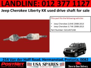 Jeep Cherokee Liberty KK used drive shafts for sale