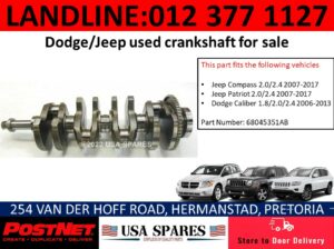 Dodge Caliber petrol used crankshaft for sale