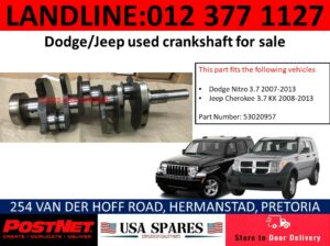 Dodge Nitro 3.7 SXT used crankshaft for sale